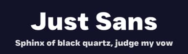 Just Sans by Jacob Cass — Sans Serif Font — thumbnail 2