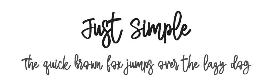 Just Simple by Stefani Letter — Script Handwritten Font