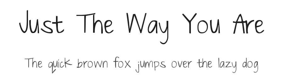 Just The Way You Are by Kimberly Geswein — Script Handwritten Font