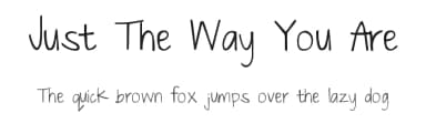 Just The Way You Are by Kimberly Geswein — Script Handwritten Font — thumbnail 1