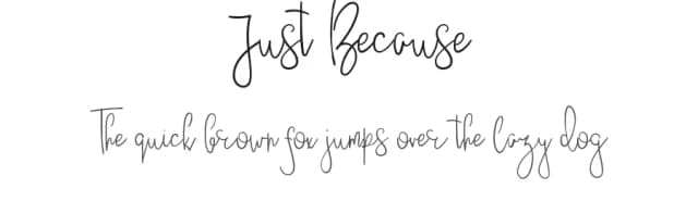 Just Because by VPcreativeshop — Script Handwritten Font