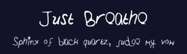 Just Breathe by D'asia Monique — Script Handwritten Font — thumbnail 2
