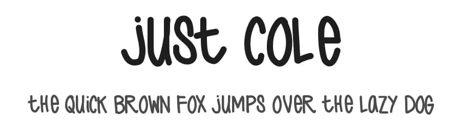 Just Cole by Cole Huckabee — Script Handwritten Font
