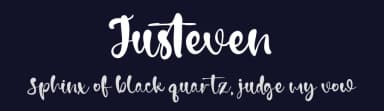 Justeven by Vztype Studio — Script Handwritten Font — thumbnail 2