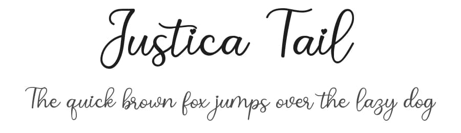 Justica Tail by Airotype — Script Handwritten Font — preview 1