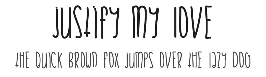 Justify My Love by Des Gomez — Script Handwritten Font