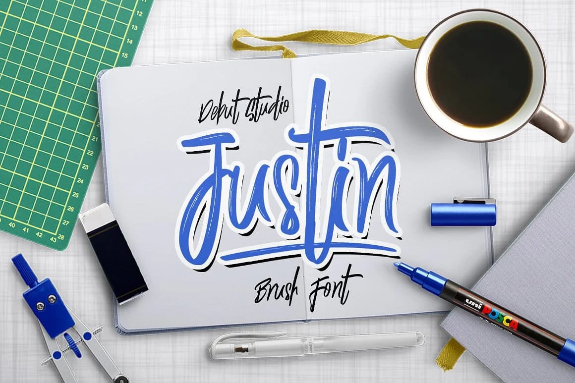 Justin Brush Font by Debut Studio — Script Handwritten Font