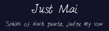 Just Mai by Mai Xiong — Script Handwritten Font — thumbnail 2