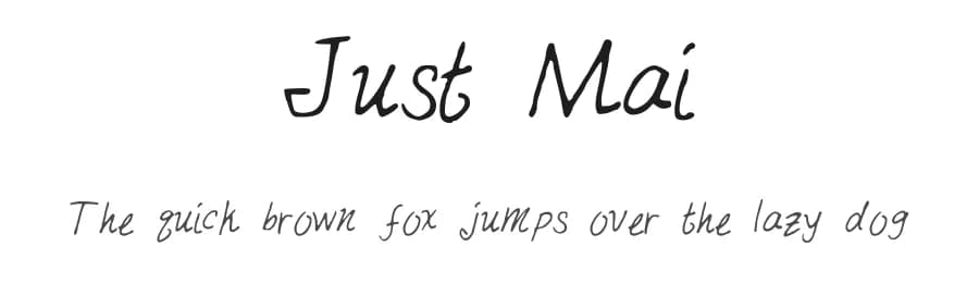 Just Mai by Mai Xiong — Script Handwritten Font