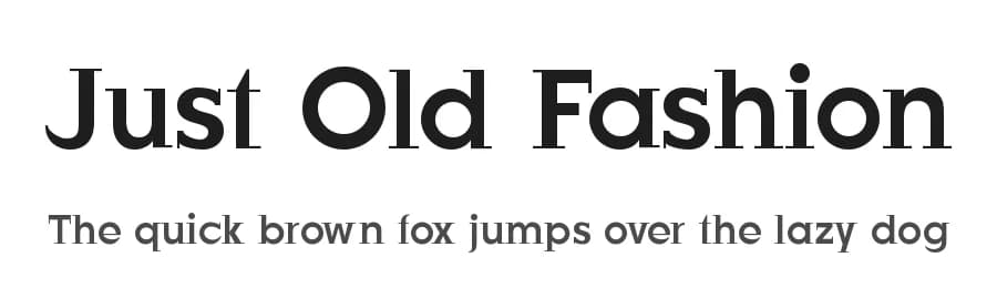 Just Old Fashion by Manfred Klein — Serif Font