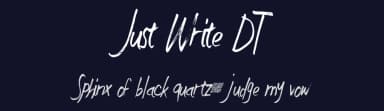 Just Write DT by Xerographer Fonts — Script Handwritten Font — thumbnail 2
