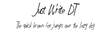 Just Write DT by Xerographer Fonts — Script Handwritten Font — thumbnail 1
