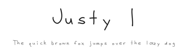 Justy 1 by Justin Brown — Script Handwritten Font