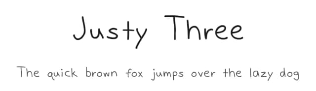 Justy Three by Justin Brown — Script Handwritten Font