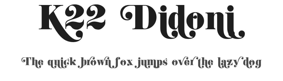 K22 Didoni by Toto — Serif Font