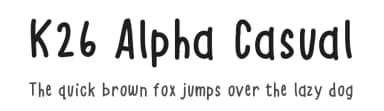 K26 Alpha Casual by K26 Fonts — Script Handwritten Font — thumbnail 1