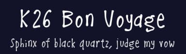 K26 Bon Voyage by K26 Fonts — Script Handwritten Font — thumbnail 2