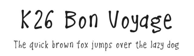 K26 Bon Voyage by K26 Fonts — Script Handwritten Font