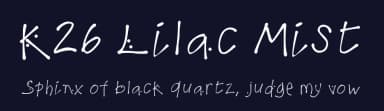 K26 Lilac Mist by K26 Fonts — Script Handwritten Font — thumbnail 2