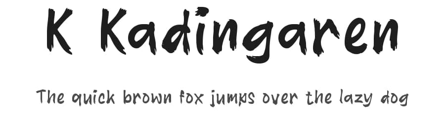 K Kadingaren by wepfont.com — Script Handwritten Font