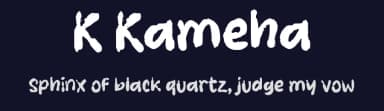 K Kameha by wepfont.com — Script Handwritten Font — thumbnail 2