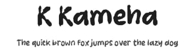 K Kameha by wepfont.com — Script Handwritten Font — thumbnail 1