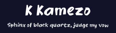K Kamezo by wepfont.com — Script Handwritten Font — thumbnail 2