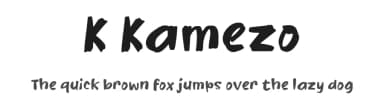 K Kamezo by wepfont.com — Script Handwritten Font — thumbnail 1