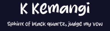 K Kemangi by wepfont.com — Script Handwritten Font — thumbnail 2