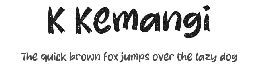K Kemangi by wepfont.com — Script Handwritten Font