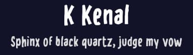 K Kenal by wepfont.com — Script Handwritten Font — thumbnail 2