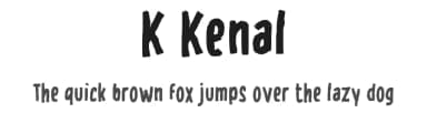 K Kenal by wepfont.com — Script Handwritten Font — thumbnail 1