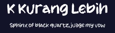 K Kurang Lebih by wepfont.com — Script Handwritten Font — thumbnail 2