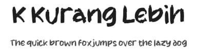 K Kurang Lebih by wepfont.com — Script Handwritten Font — thumbnail 1