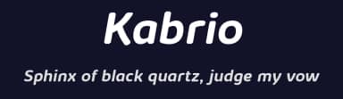 Kabrio by Zetafonts — Sans Serif Font — thumbnail 2