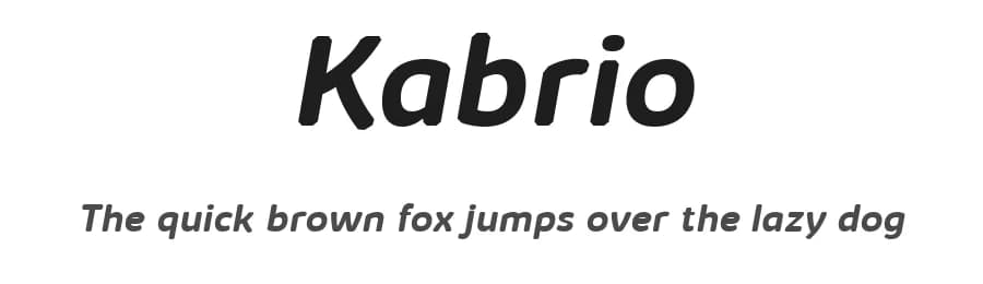 Kabrio by Zetafonts — Sans Serif Font