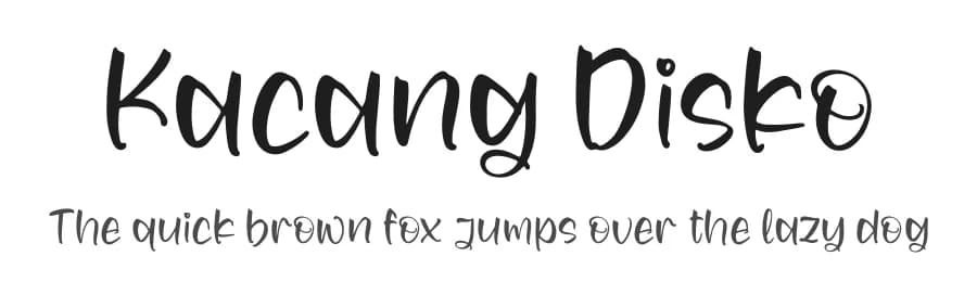 Kacang Disko by Perspectype Studio - Letterena.com — Script Handwritten Font