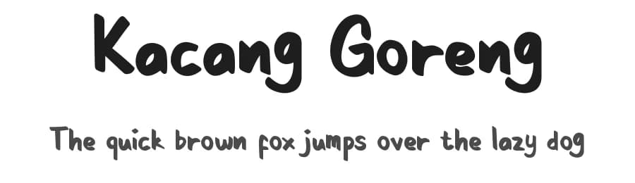 Kacang Goreng by Tigadestd — Script Handwritten Font