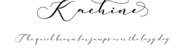 Kachine by Alif Quentin — Script Handwritten Font