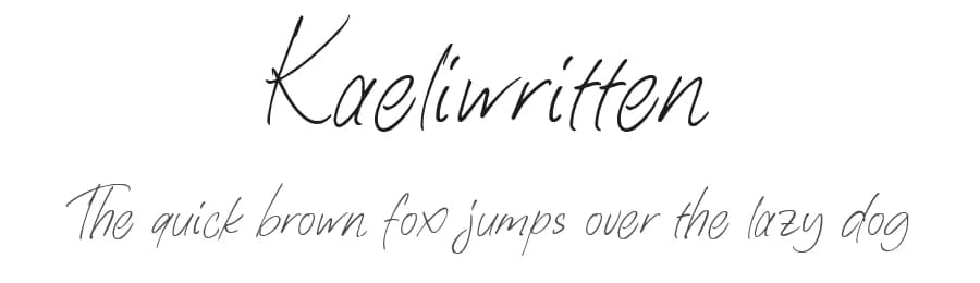 Kaeliwritten by Letterhend Studio — Script Handwritten Font