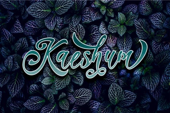 Kaeshum Script Font by Fajry's Type — Script Handwritten Font