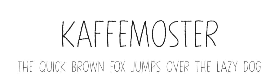 Kaffemoster by Hanoded — Script Handwritten Font