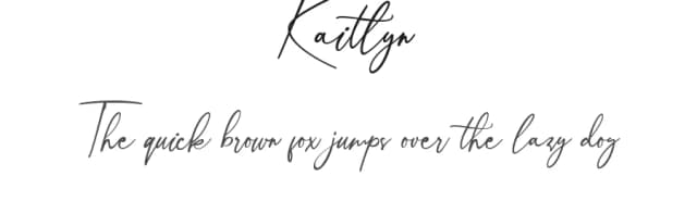 Kaitlyn by Mayofont — Script Handwritten Font