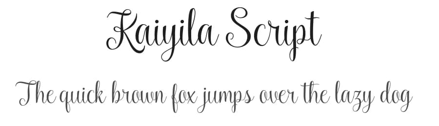 Kaiyila Script by Barland — Script Handwritten Font