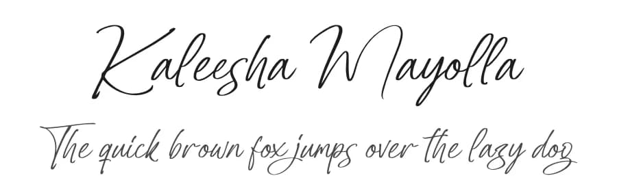 Kaleesha Mayolla by Integritype Studio — Script Handwritten Font