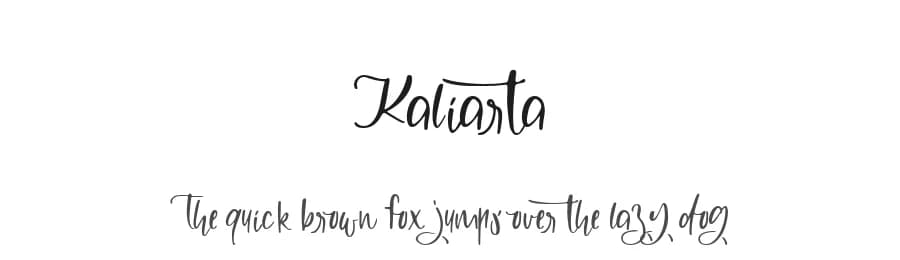 Kaliarta by Mariyana — Script Handwritten Font