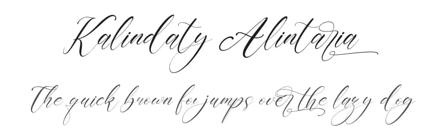 Kalindaty Alintaria by Perspectype Studio - Letterena.com — Script Handwritten Font