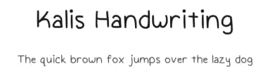 Kalis Handwriting by Kali D — Script Handwritten Font — thumbnail 1