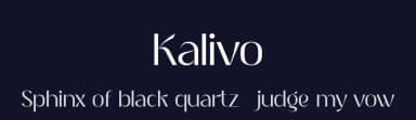 Kalivo by Eka Hermawan — Sans Serif Font — thumbnail 2