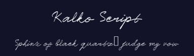 Kalko Script by kokostd — Script Handwritten Font — thumbnail 2